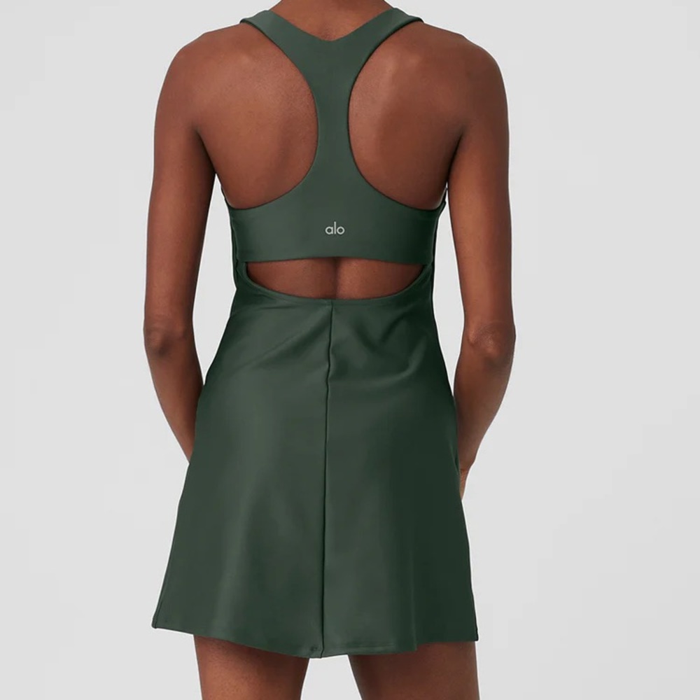 alo Airlift Fly Dress, Size XS, Color Dark Cactus Green, New With Tag